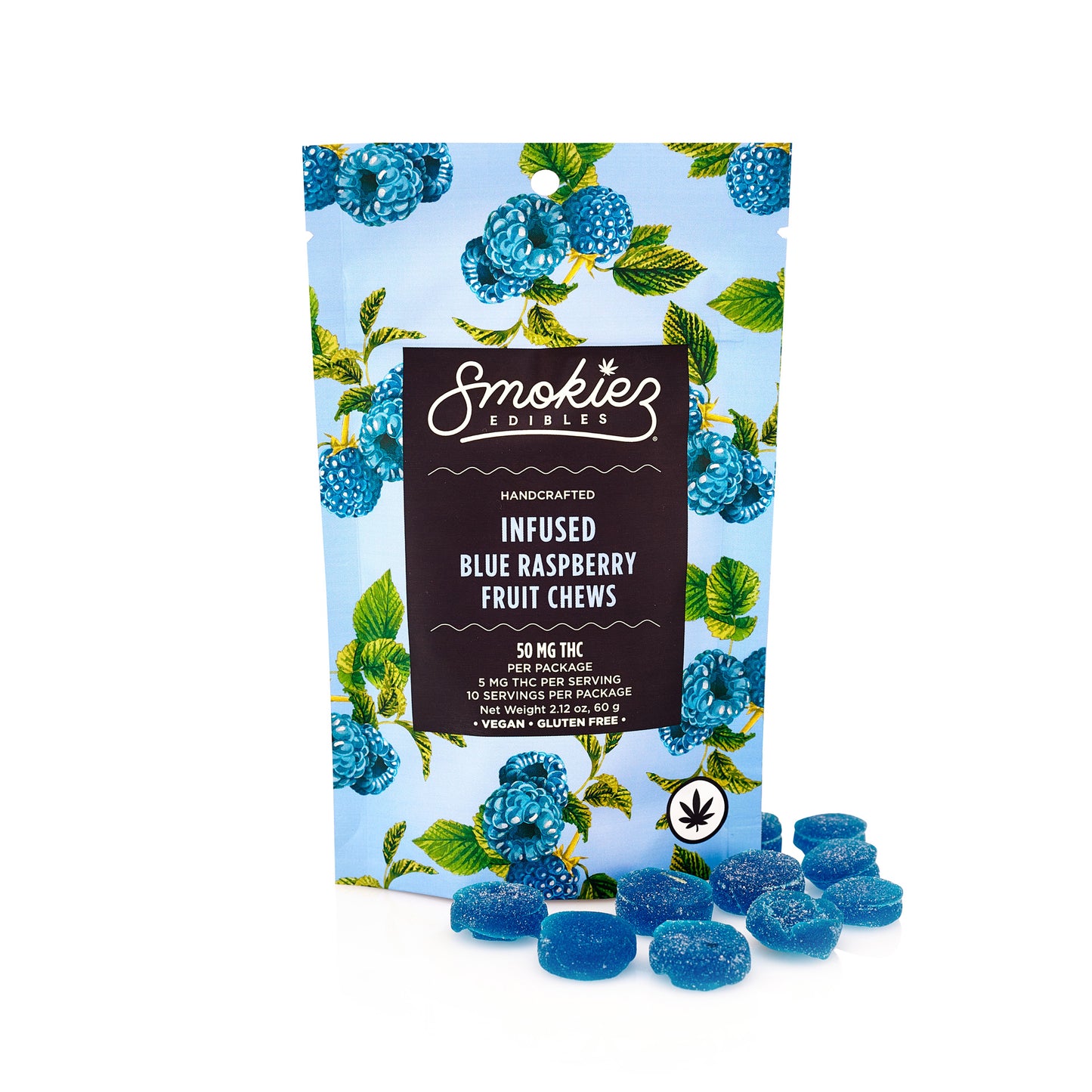 Smokiez 50mg Delta-9 Gummies Blue Raspberry (10ct)