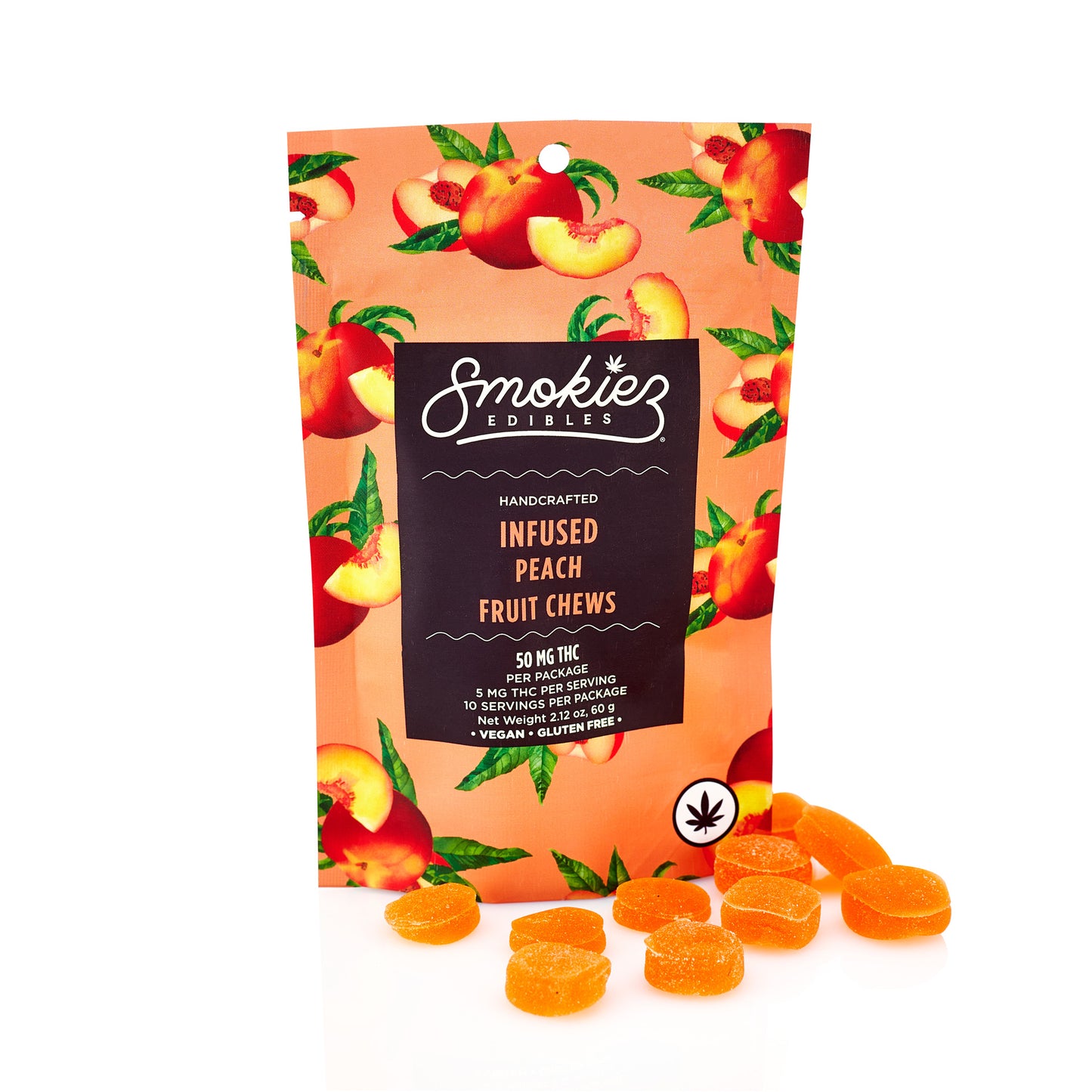 Smokiez 50mg Delta-9 Gummies Peach (10ct)