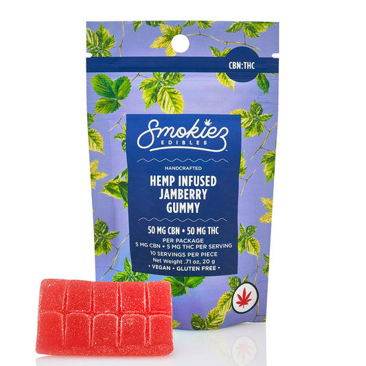 Smokiez Single 50mg Hemp Delta 9 / 50mg CBN Jamberry Gummy